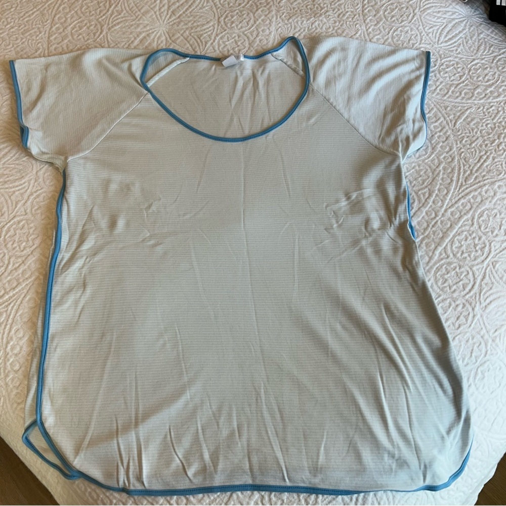 LAKE pajamas Women's Top only blue stripe size M